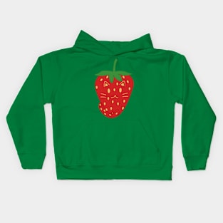 Strawberry cat Kids Hoodie